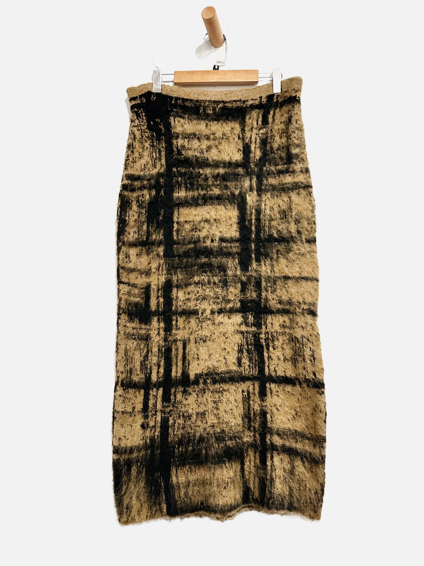 Zara Brown Knit Midi Skirt - Medium