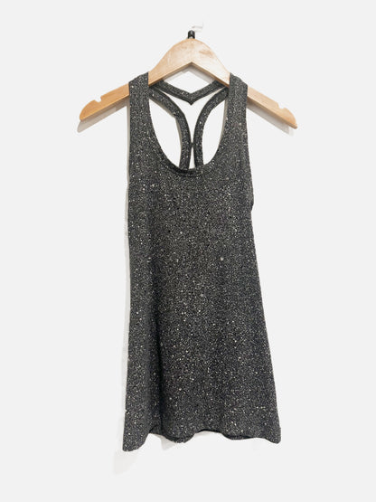 Lululemon Black Paint Splatter Racerback Tank
