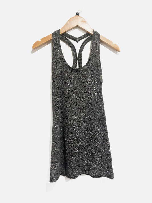 Lululemon Black Paint Splatter Racerback Tank