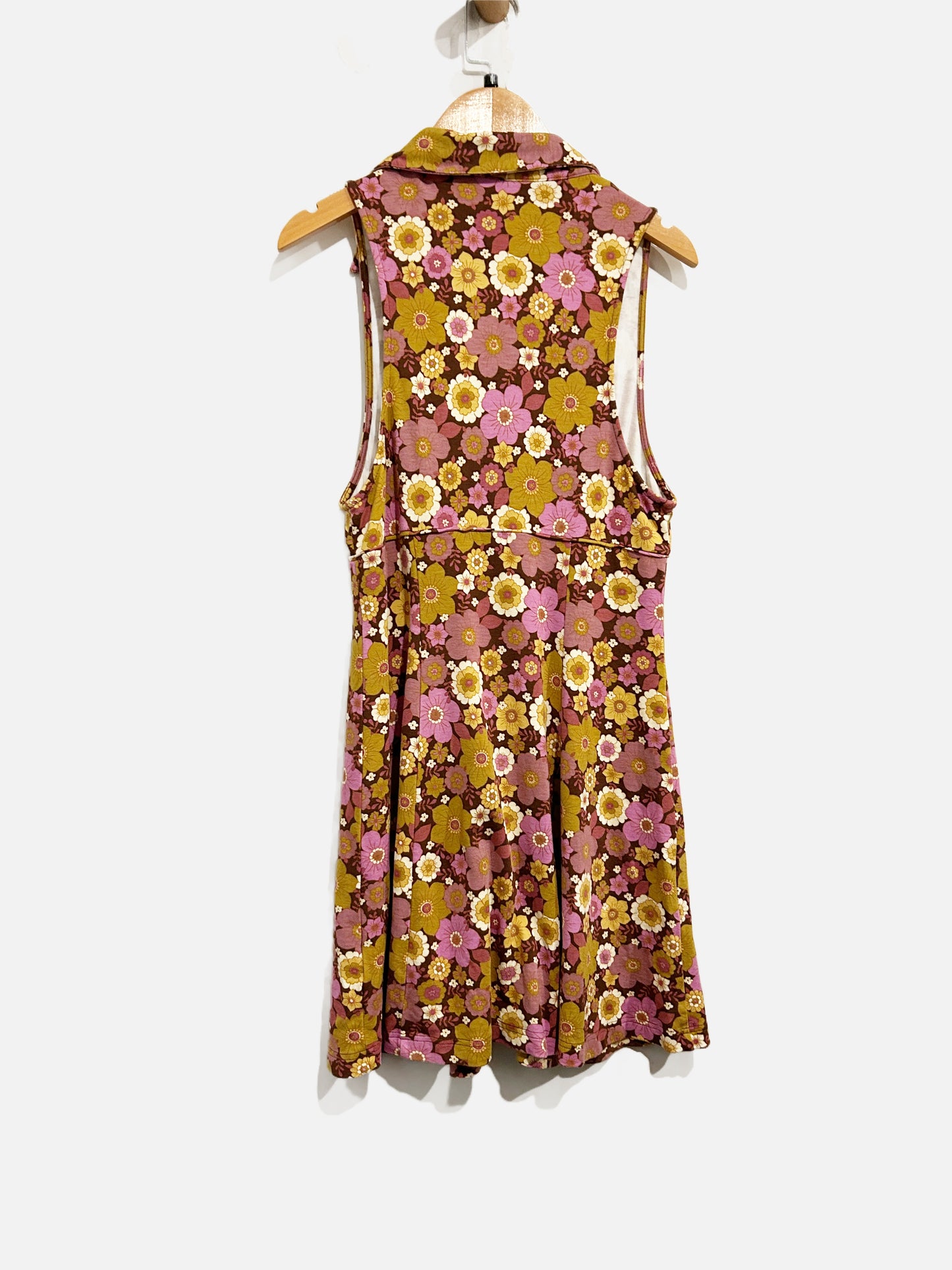 Urban Outfitters Retro Flower Button Down Mini Dress - Medium
