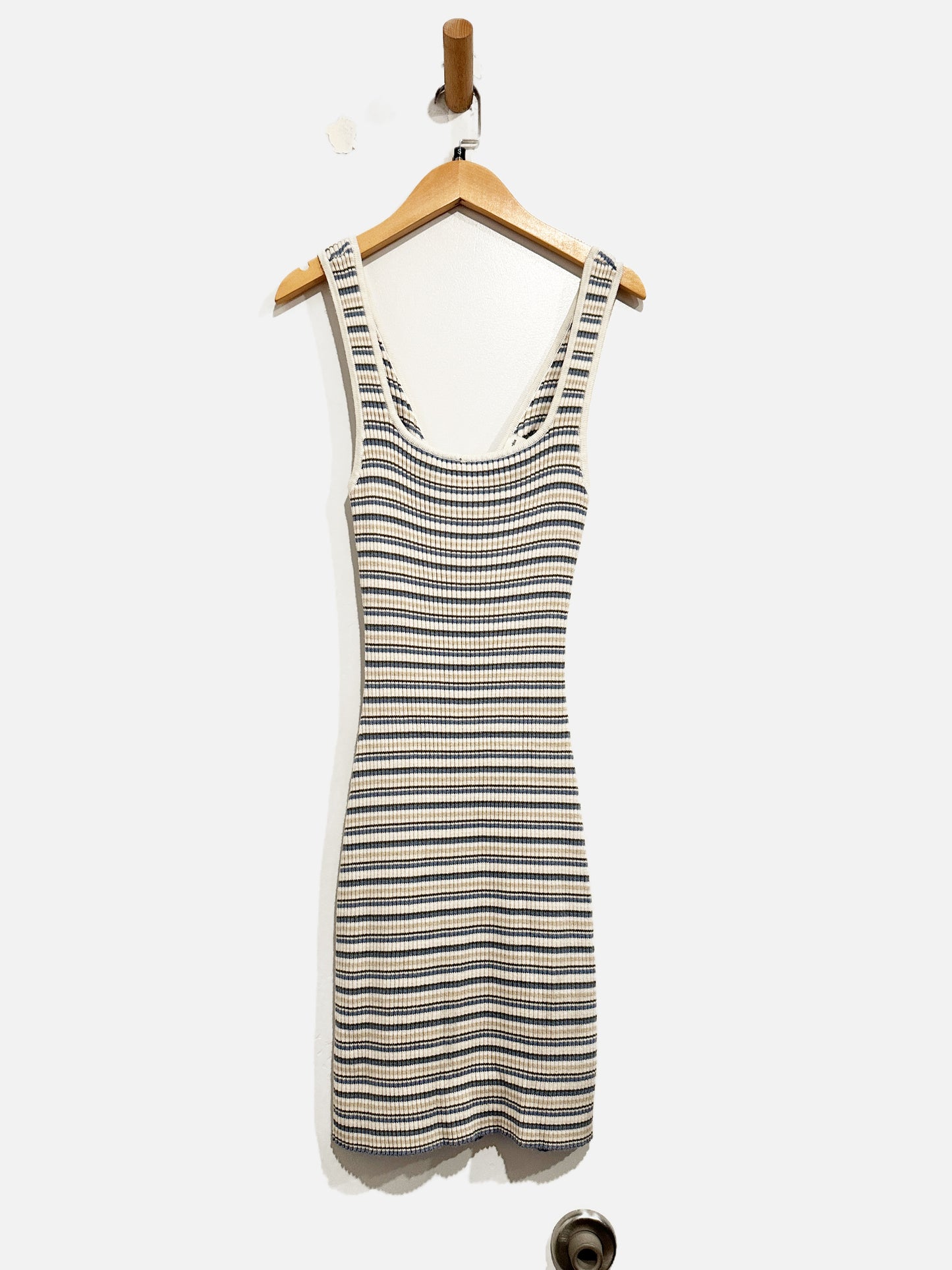 Abercrombie & Fitch Striped Ribbed Knit Mini Dress -Small