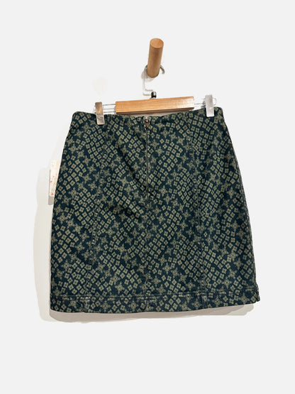 Free People Modern Femme Printed Mini Skirt in Indigo Combo - 6