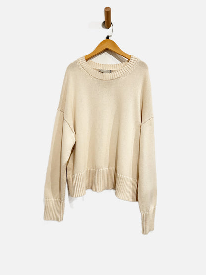 Everlane Organic Cotton Cream Sweater - XL