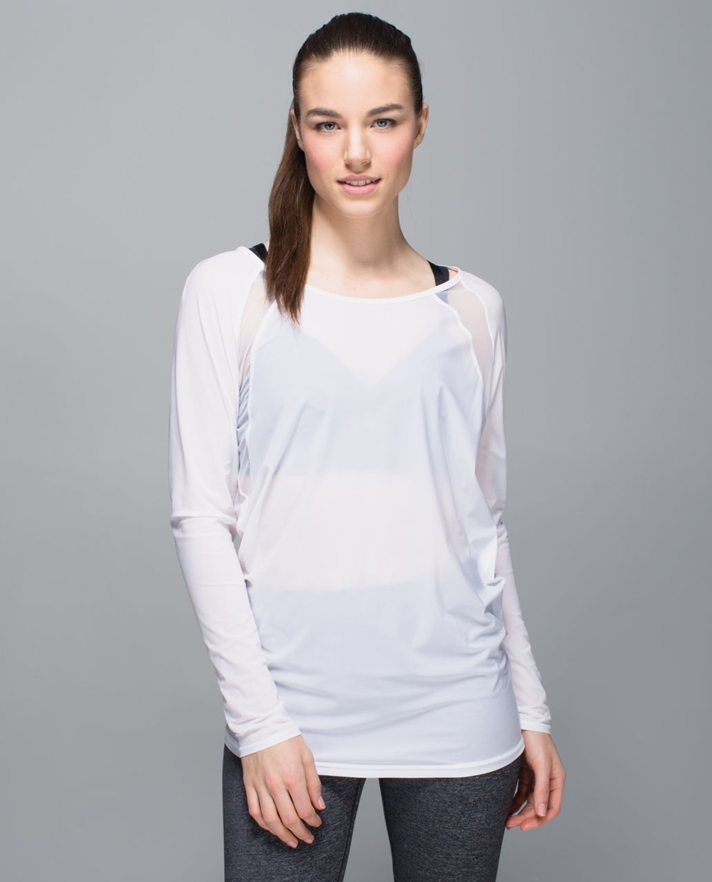 Lululemon If You're Lucky Long Sleeve Tee in White