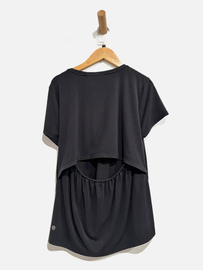 Athleta Air Out Black Cinch Tee - Small
