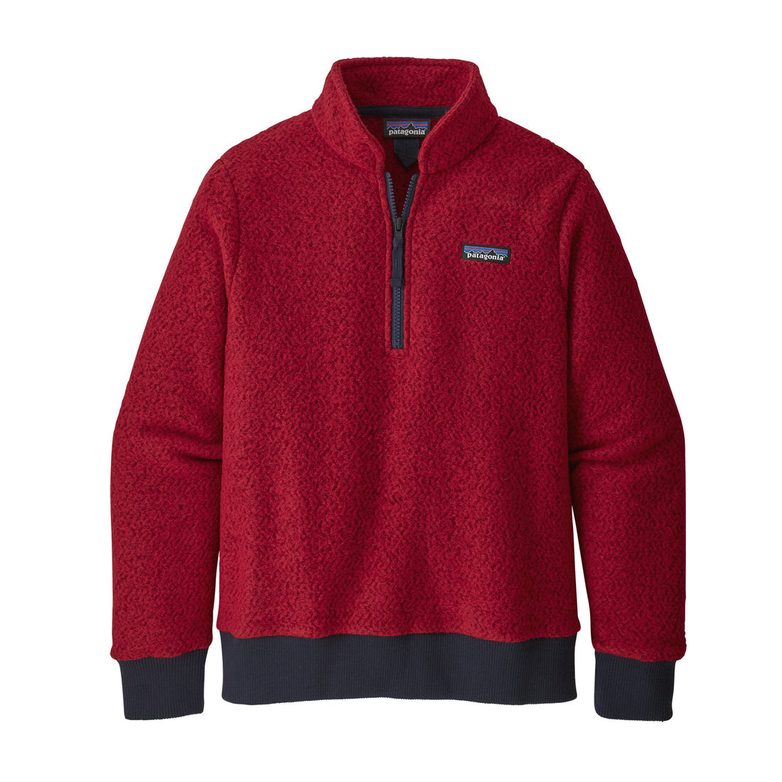 Patagonia Woolyester Fleece Pullover in Molten Lava - Small