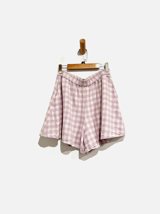 Zara Purple Plaid Shorts - XS