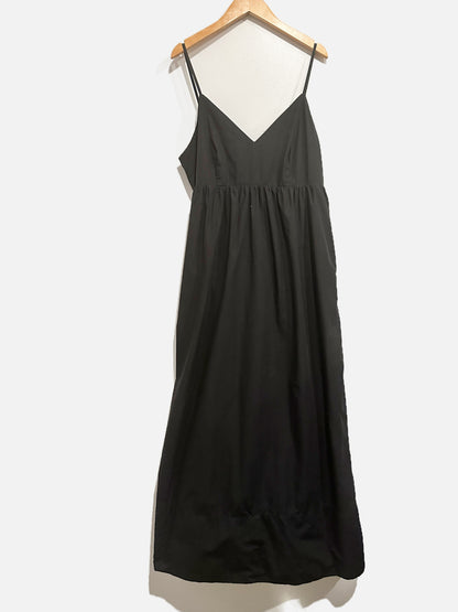 Quince 100% Cotton Black Midi Sundress - Small