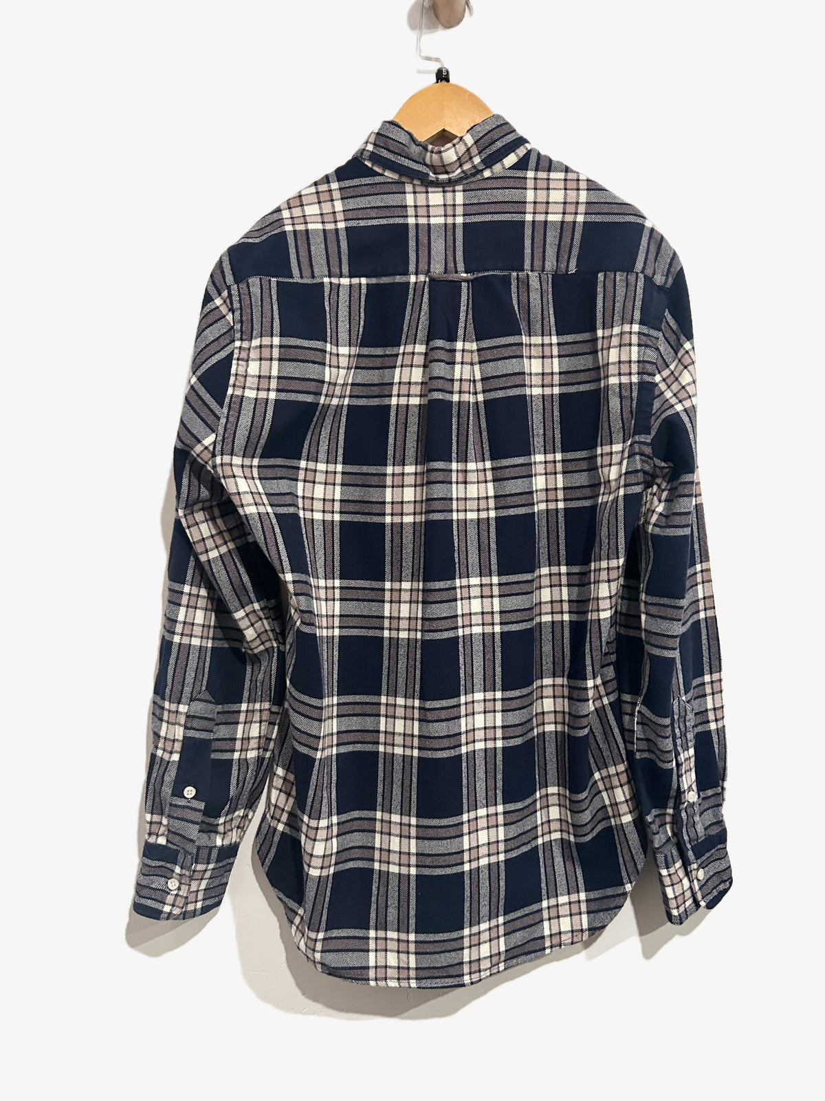Gitman Bros Archive Flannel Check in Navy - Small