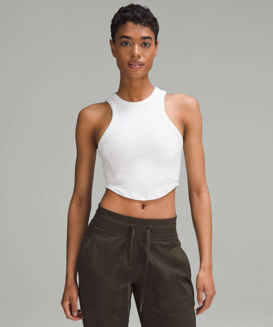 Lululemon Hold Tight White Ribbed Crop Tank - 6
