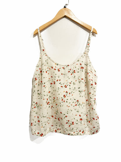 Garnet Hill Strawberry Patch Linen Tank - Large