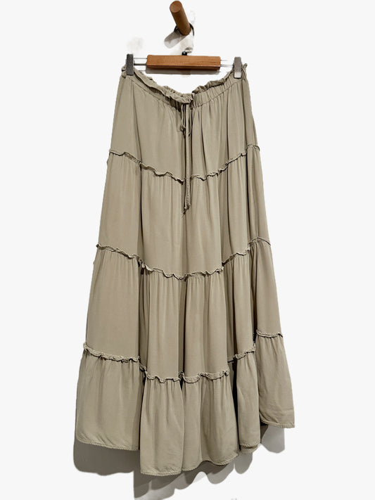 Mayberries Green Maxi Skirt - Medium