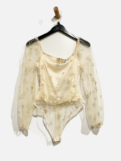 Le Lis Shining Star Mesh Bodysuit - Small