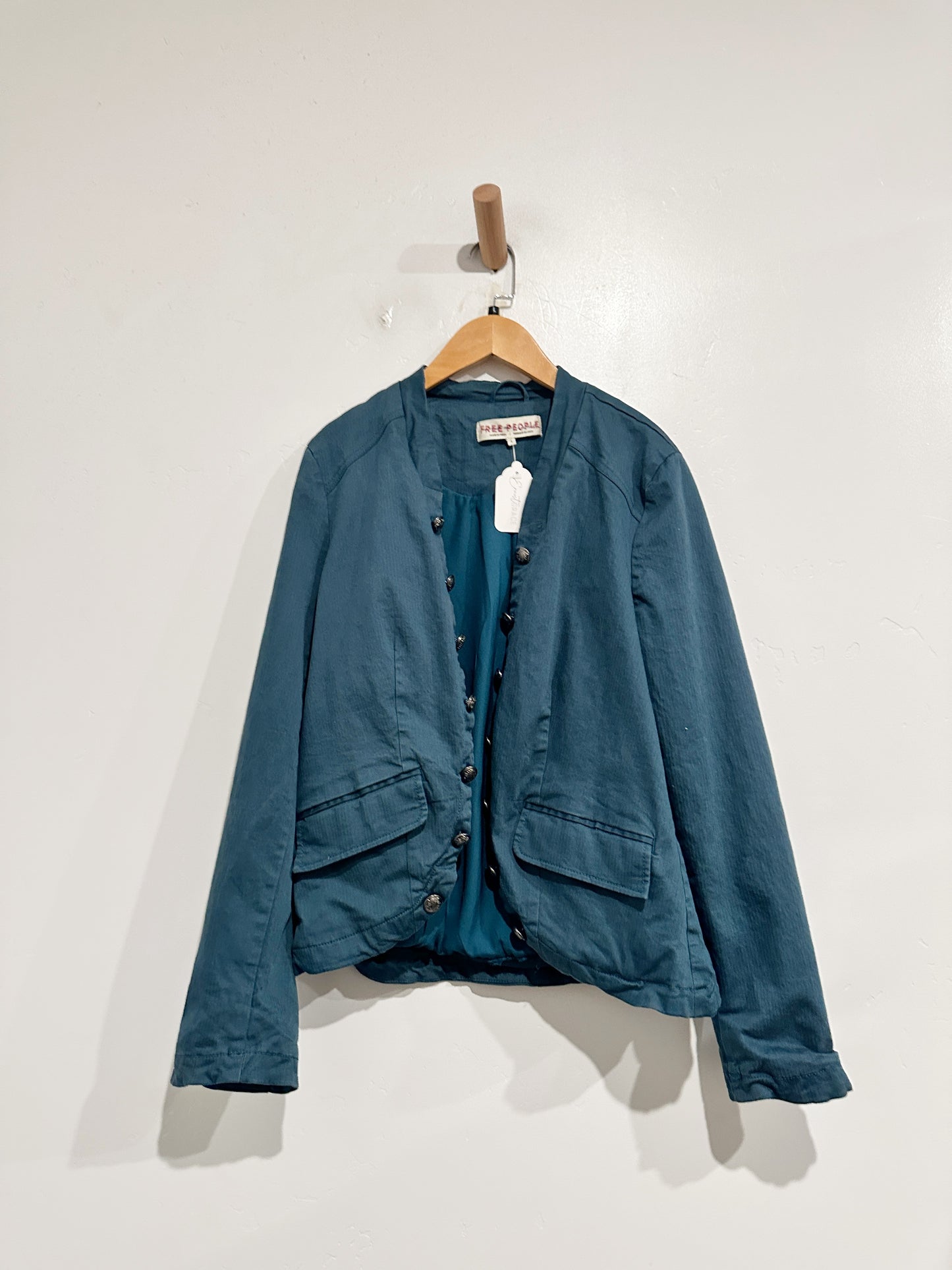 Free People Blue Band Jacket - Large