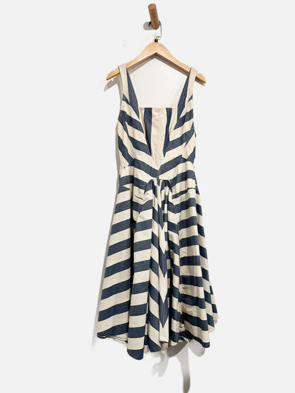 Marc Jacobs Vintage Blue and White Stripe Mini Dress - 6