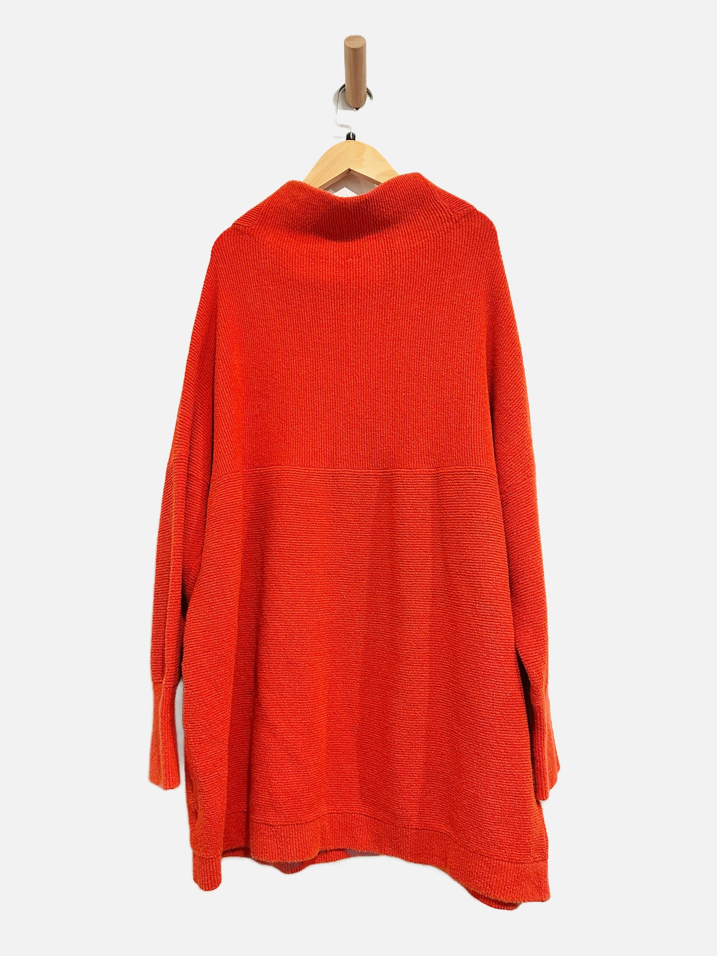 Free People Ottoman Sweater Tunic in Cherry Tomato - Large