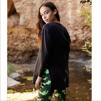 Free People Soul Circle Long Sleeve Top in Black Size XS