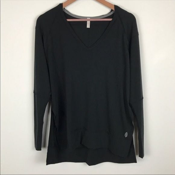 Free People Soul Circle Long Sleeve Top in Black Size XS