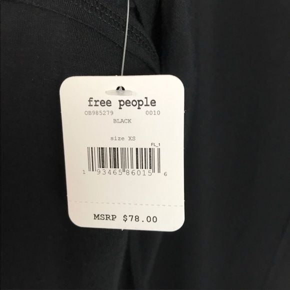 Free People Soul Circle Long Sleeve Top in Black Size XS