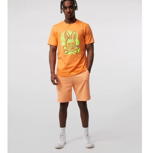 Psycho Bunny Mens Shaw Shorts in Sunset Sky Size XXS