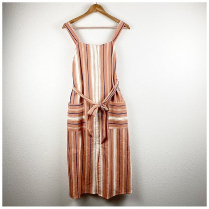 NWT Lost + Wander Pleasure Harbor Orange Striped Midi Dress - XS