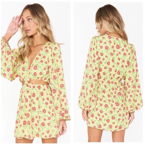 Show Me Your Mumu NWT Christina Minj Dress in Citrine Floral Size XS