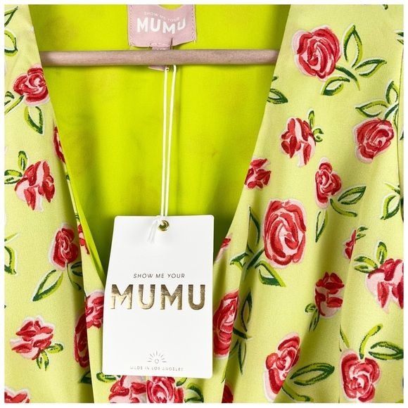 Show Me Your Mumu NWT Christina Minj Dress in Citrine Floral Size XS