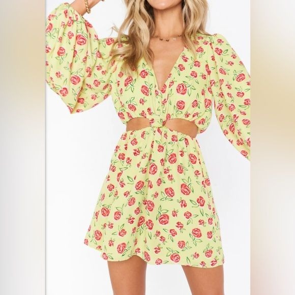 Show Me Your Mumu NWT Christina Minj Dress in Citrine Floral Size XS