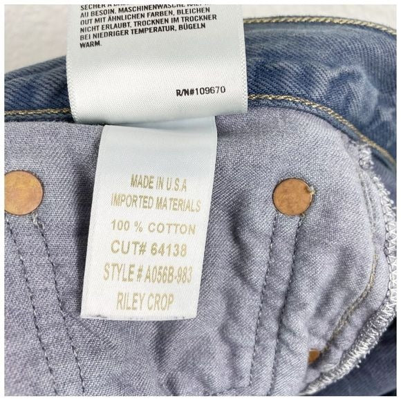 Agolde Riley Crop Jeans Size 27