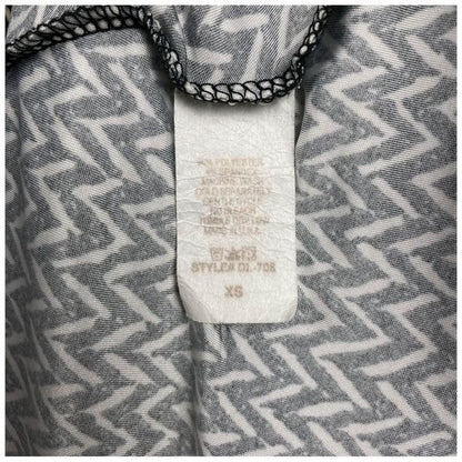 Veronicam. Black and White Chevron Cold Shoulder Maxi Dress Size XS