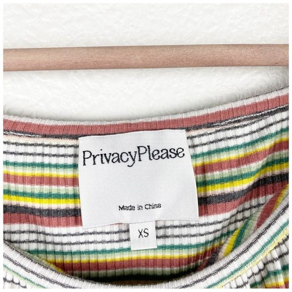 Privacy Please Montana Mini in Yellow Multi Stripe Size XS