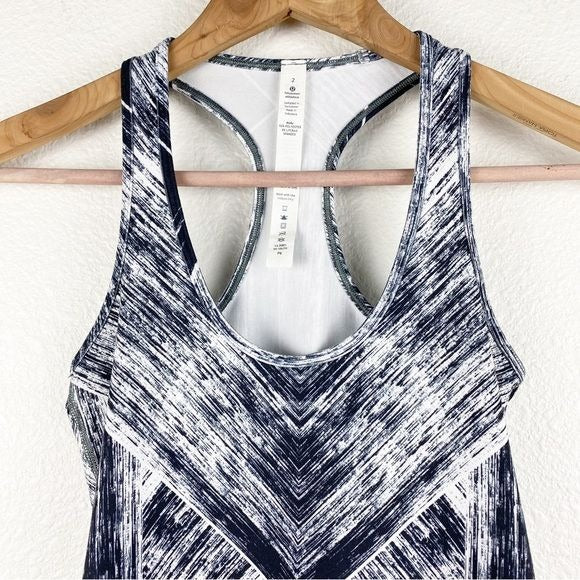 Lululemon Cool Racerback Heat Wave White Black Size 2