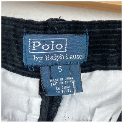 Ralph Lauren NWT Kids Black Corduroy Pants Size 5