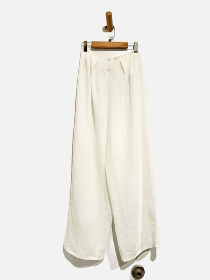 Zara White Crepe Pants - Small