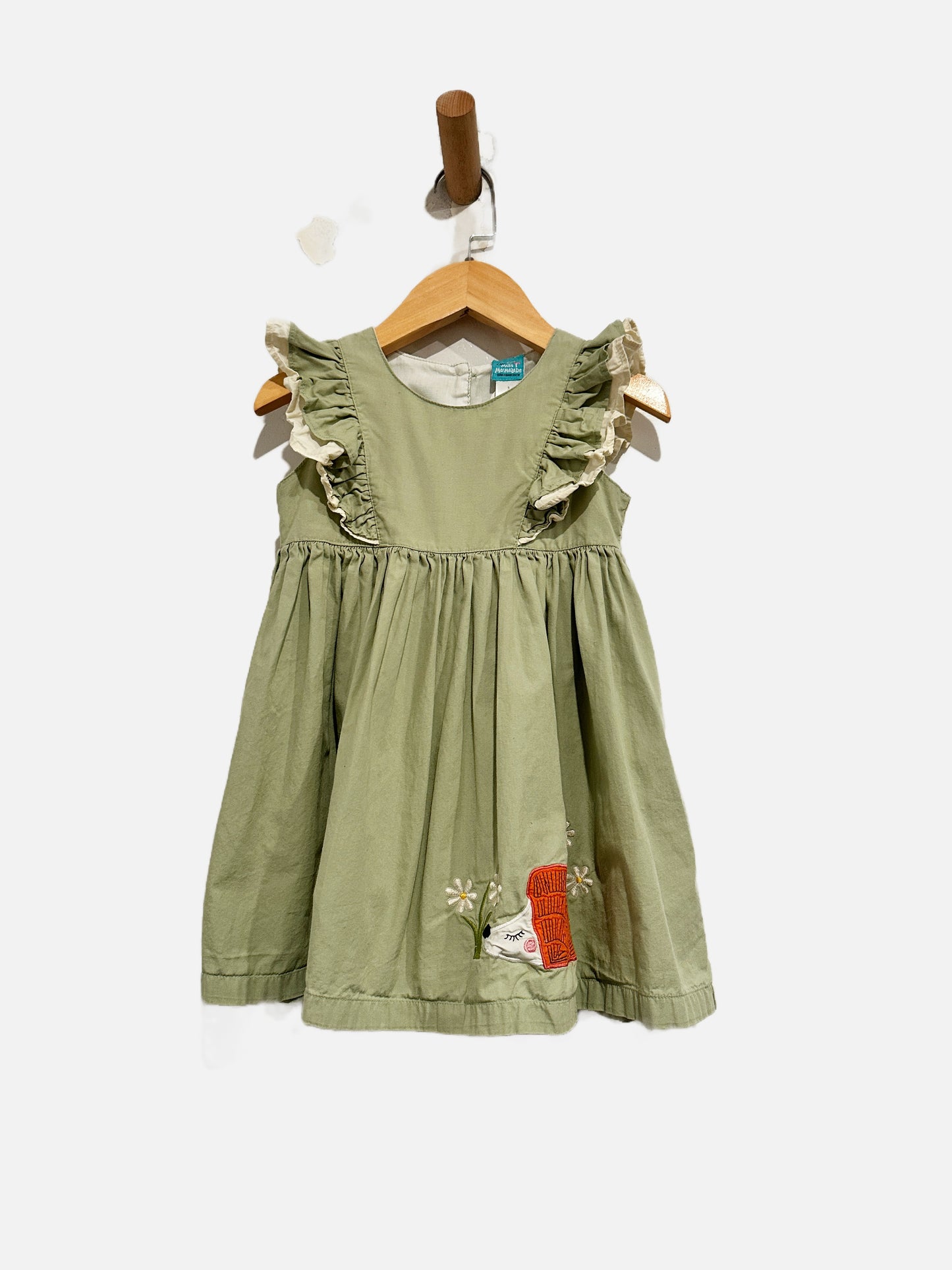 Little Miss Marmalade Green Ruffle Dress - 3