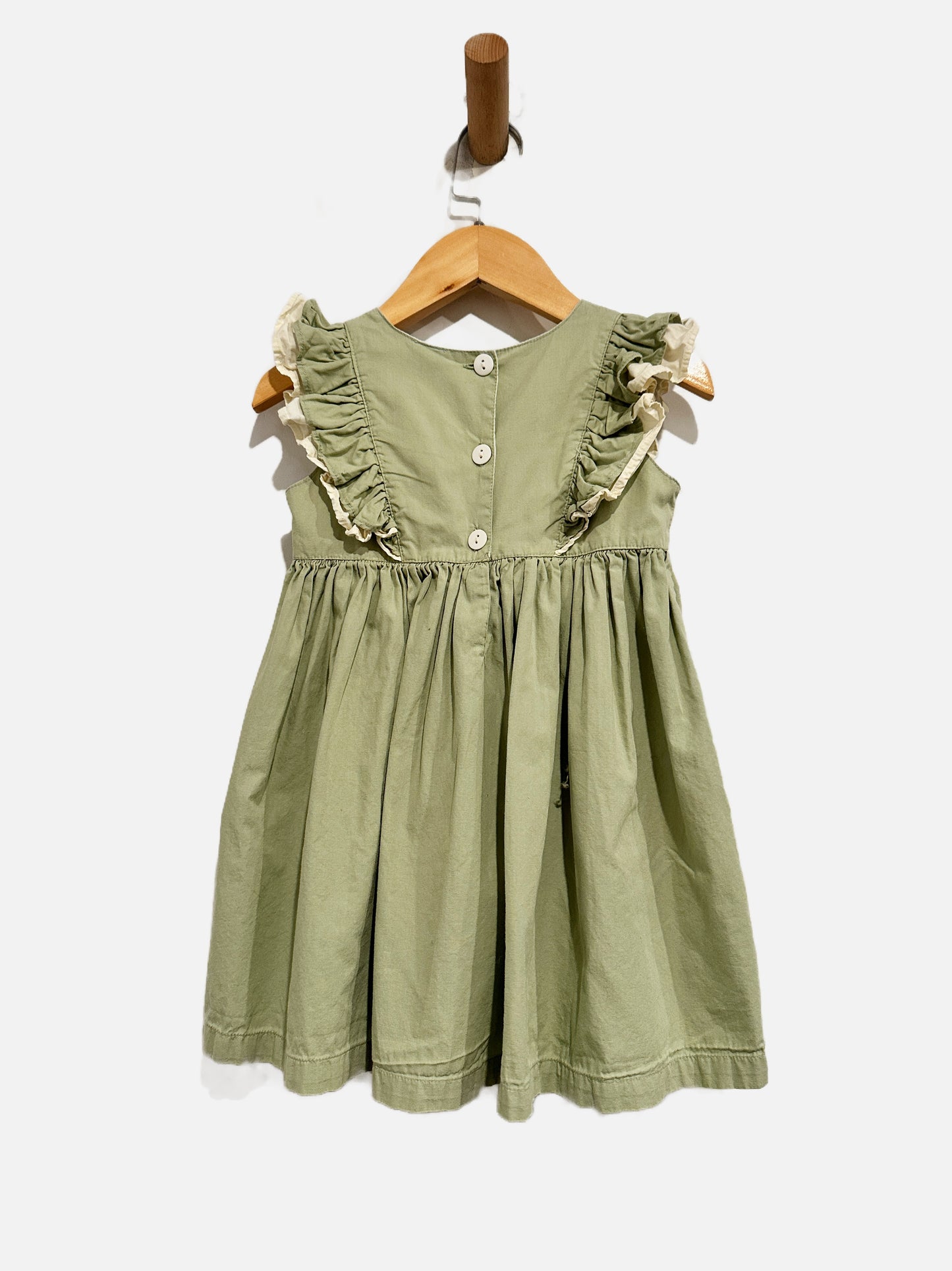 Little Miss Marmalade Green Ruffle Dress - 3