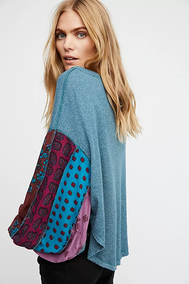 Free People Blossom Thermal in Blueberry Combo - Medium