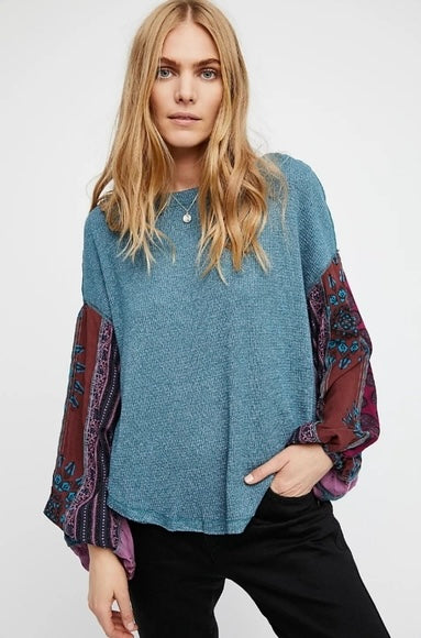 Free People Blossom Thermal in Blueberry Combo - Medium