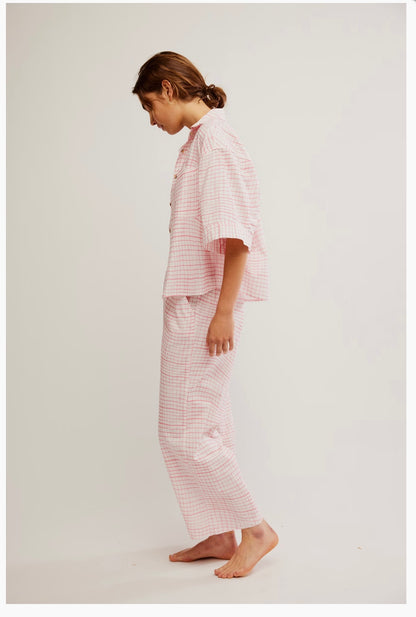 Free People Summer Sleeper Printed Set in Strawberry Shortcake