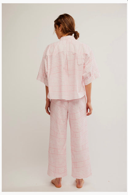 Free People Summer Sleeper Printed Set in Strawberry Shortcake