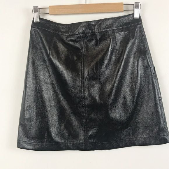 Minkpink Coyote Shine Vegan Leather Mini Skirt Size Small
