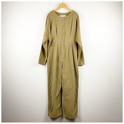 Asos cord relaxed boilersuit in khaki Size UK 10/ US 6