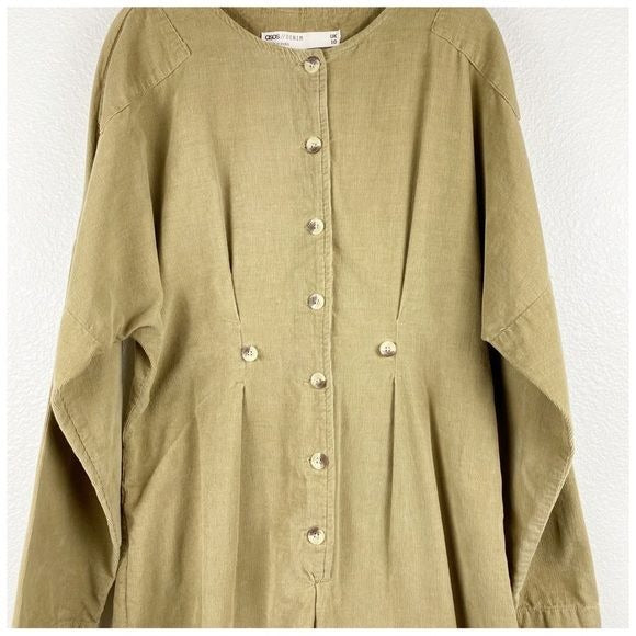 Asos cord relaxed boilersuit in khaki Size UK 10/ US 6