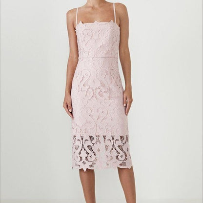 Bardot Lina Lace Dress in Pink Rose Size 4