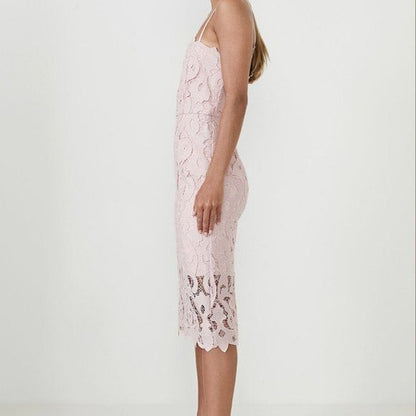 Bardot Lina Lace Dress in Pink Rose Size 4