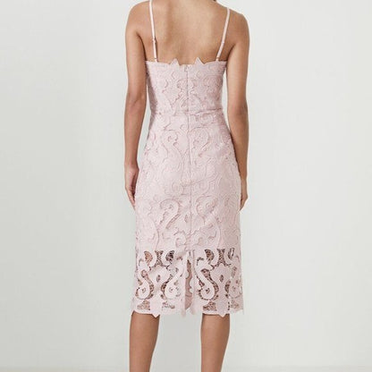 Bardot Lina Lace Dress in Pink Rose Size 4