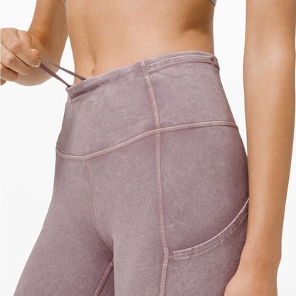 Lululemon Fast and Free Tight II 25" Ice Wash Violet Verbena Size 4