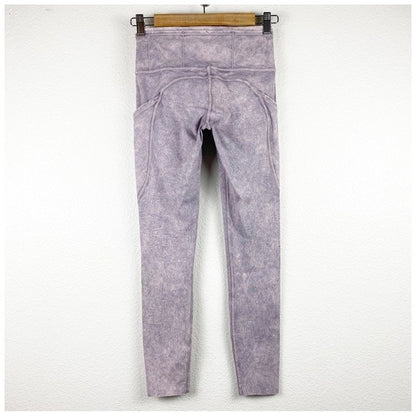 Lululemon Fast and Free Tight II 25" Ice Wash Violet Verbena Size 4
