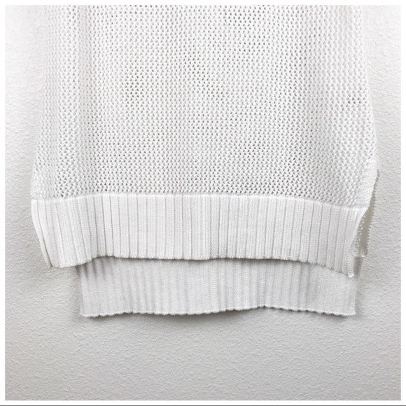 CAbi White Summer Vest Crochet Tank - Small