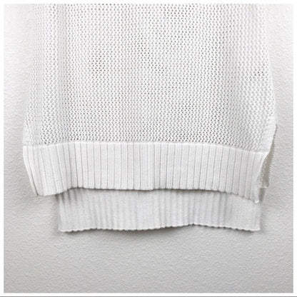 CAbi White Summer Vest Crochet Tank - Small